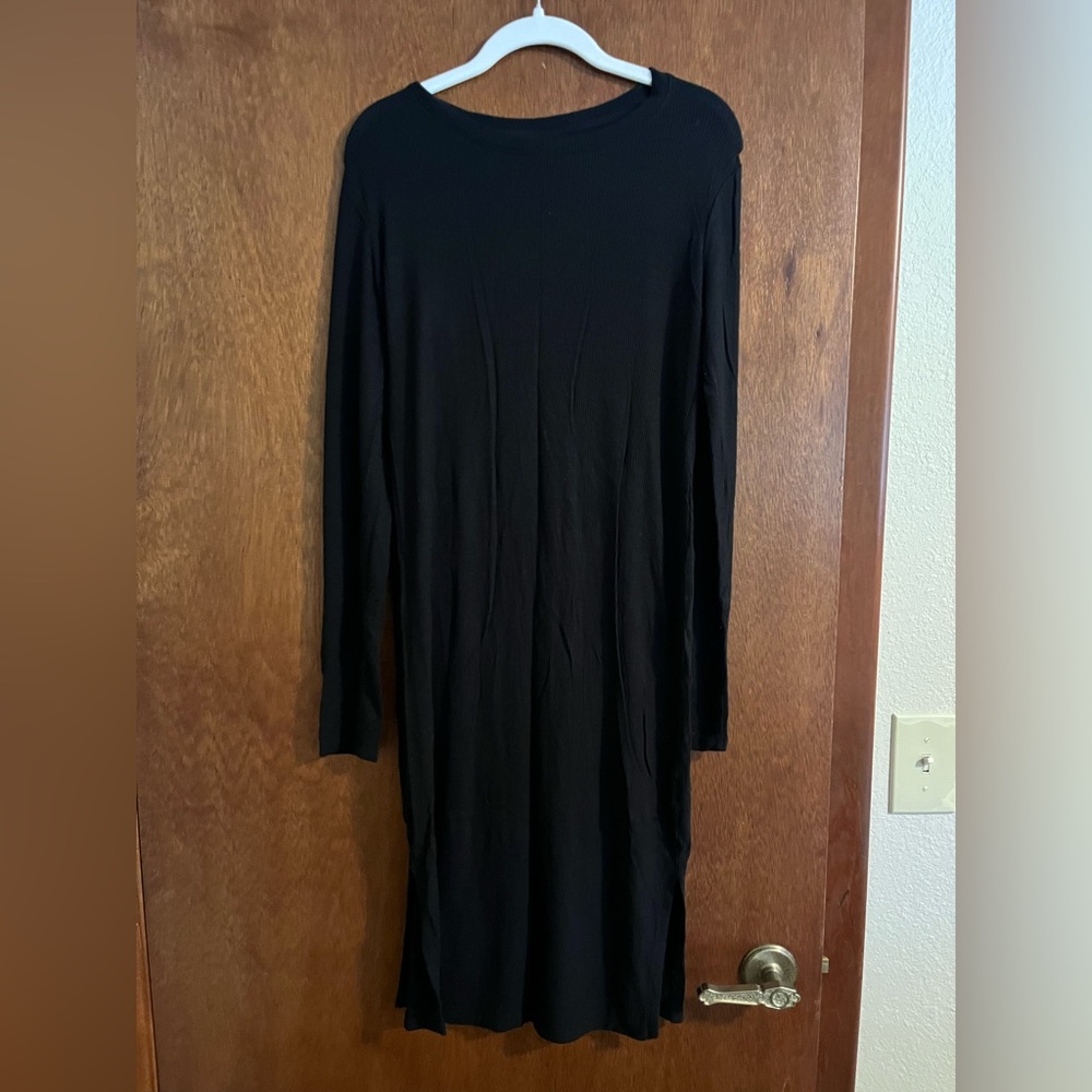 Motherhood Black Long Sleeve Maternity Dress